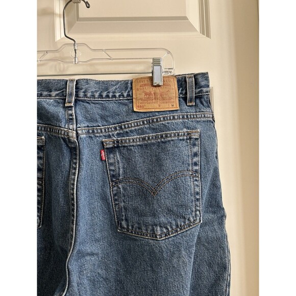 VTG LEVIS 550 Womens Blue Denim Relaxed Fit Tapered Leg Jeans Sz 20W 36”X30” - Picture 6 of 10